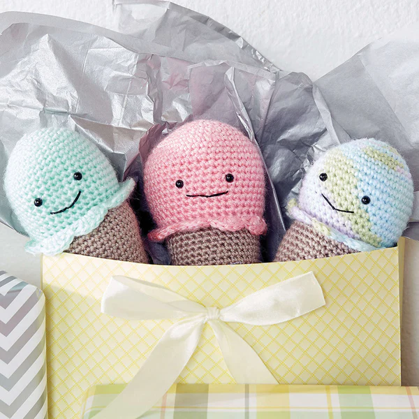 Sonajeros Cucuruchos Helados Amigurumi en Crochet Patrón PDF