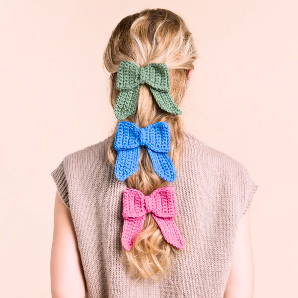 Lazo Básico Coquette en Crochet Patrón Gratis