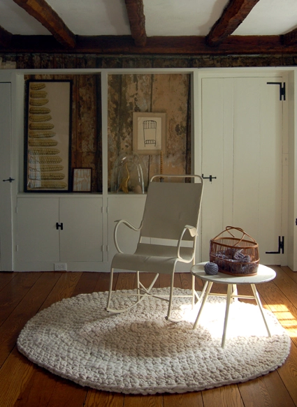 Patrón Gratis Alfombra Círculo Rústicos en Crochet