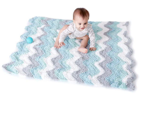 Acogedora Manta para Bebes en Crochet Patrón Gratis