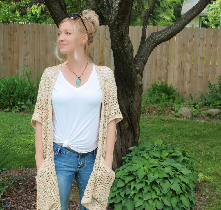 Cárdigan Venus en Crochet Patrón Gratis paso a paso