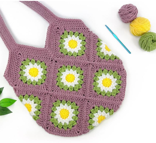 Bolso de Flores de Crochet: Añade un Toque Floral a tu Estilo