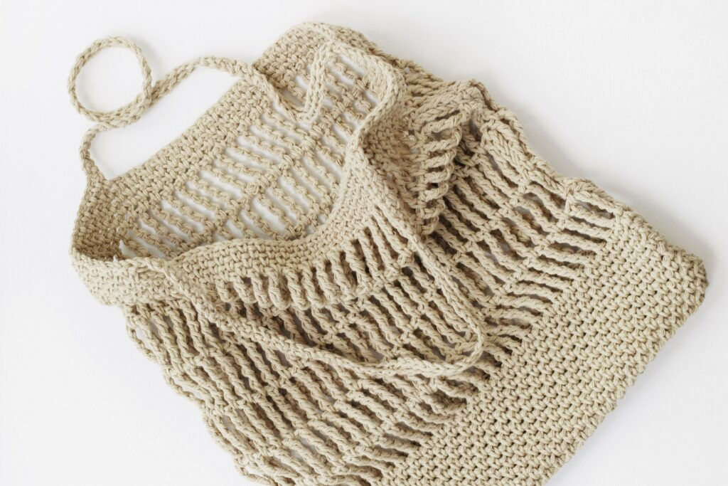 Bolsa de Malla Ecológica en Crochet Patrón Gratis paso a paso
