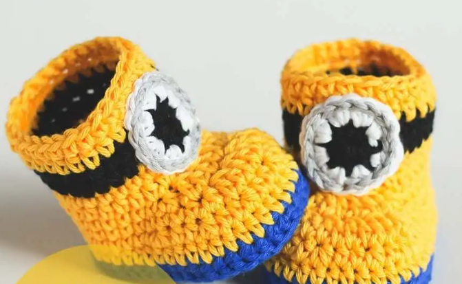 Botitas de Minions a Crochet Proyecto Fácil y Encantador para Bebés Patrón Gratis