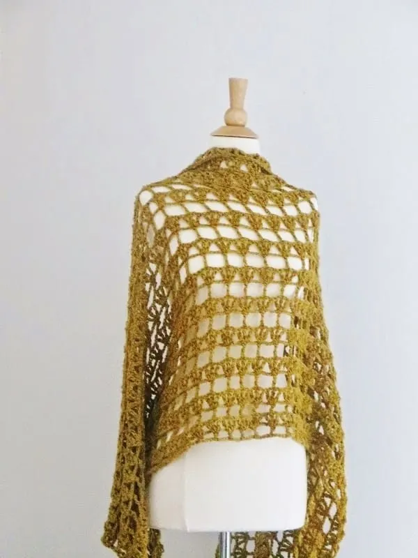 Chal de Crochet  Elegante y Versátil Patrón Gratis