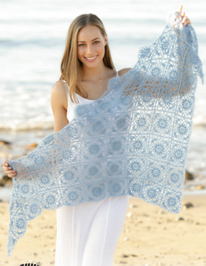 Chal en Crochet Perfecto para el Verano Patrón Gratis