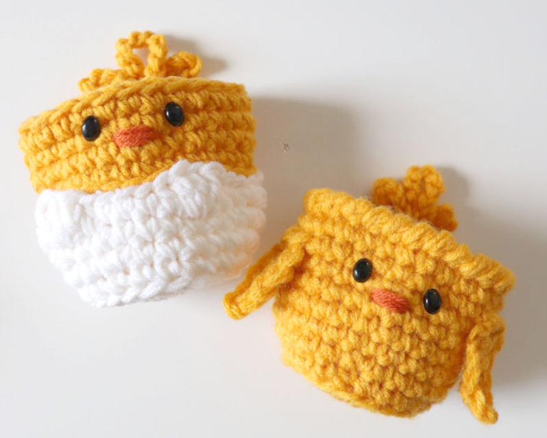 Cómo Tejer Tazas de Pollitos en Crochet Patron Gratis