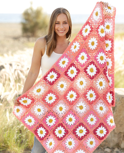 Cómo Tejer una Manta de Ganchillo con Flores Patrón Gratis