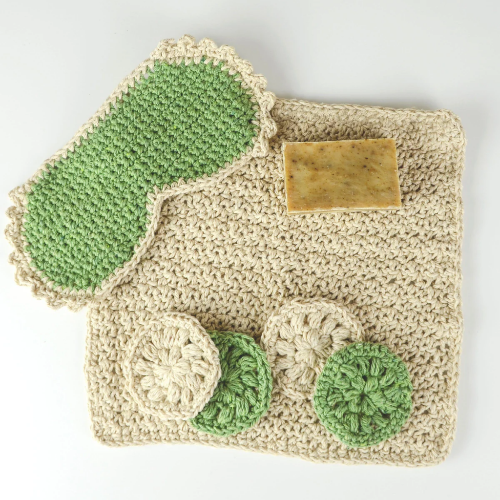 Kit de Spa a Crochet Patrón Gratis paso a paso