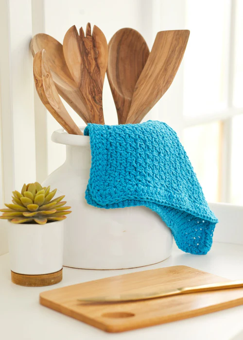 Paño de Cocina Blue en Crochet Fácil y Rápido Patron Gratis