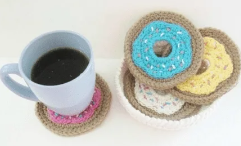 Posavasos de Donas a Crochet para Tu Café Patrón Gratis