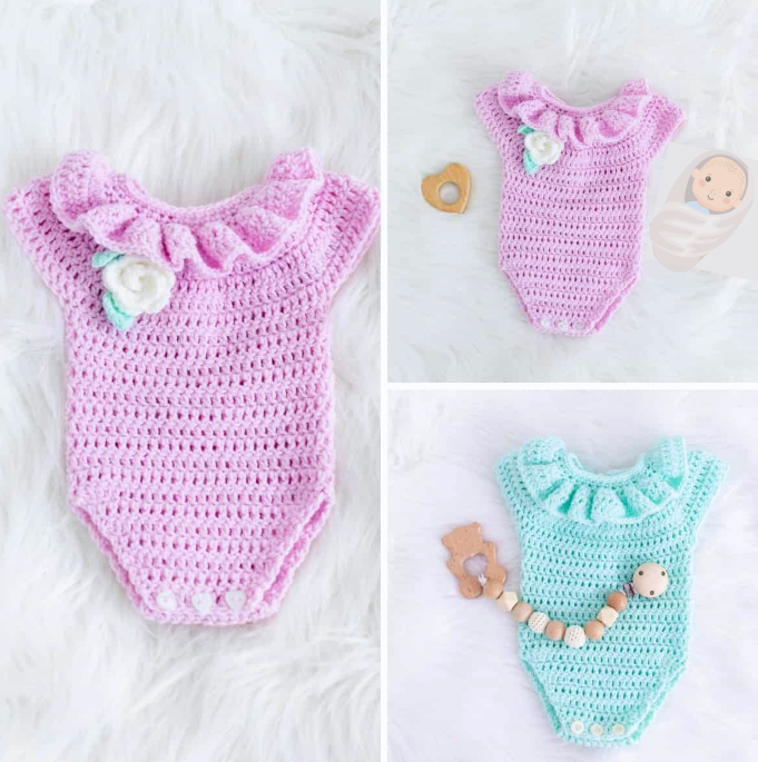Cómo Tejer Pelele a Crochet para Bebés Patron Gratis