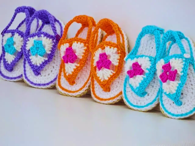 Como Tejer Sandalias de Verano para Bebés de 0-3 meses Fáciles! Patrón Gratis