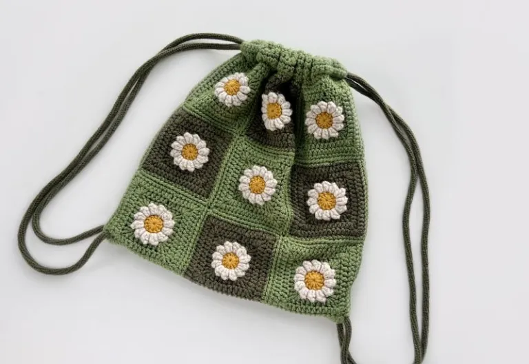 Bolsa de Margaritas a Crochet Patrón Gratis