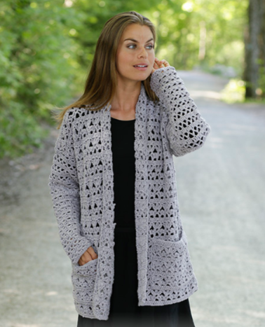 Chaqueta en Crochet fácil Patrón Gratis