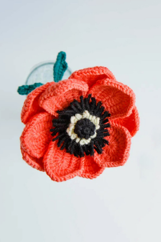 Flor de Anémona a Crochet Patrón Gratis