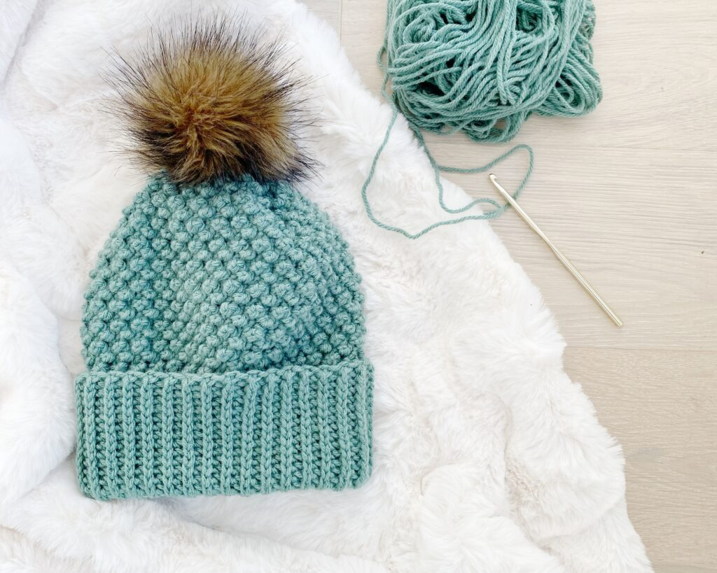 Gorro con Elástico de Crochet Patrón Gratis