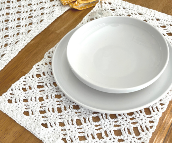 Crea Hermosos Individuales de Crochet para tu Mesa Patrón Gratis