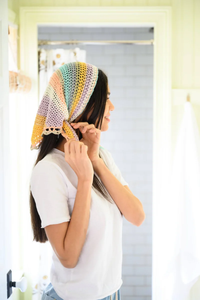 Pañuelo Aurora Fácil en Crochet Patrón Gratis