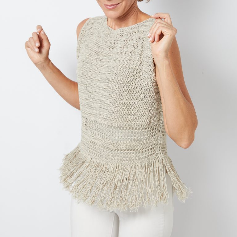 Top de Crochet con Flecos para Cualquier Ocasión Patrón Gratis