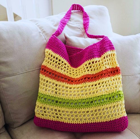 Bolsa Práctica para Principiantes a Crochet Patrón Gratis