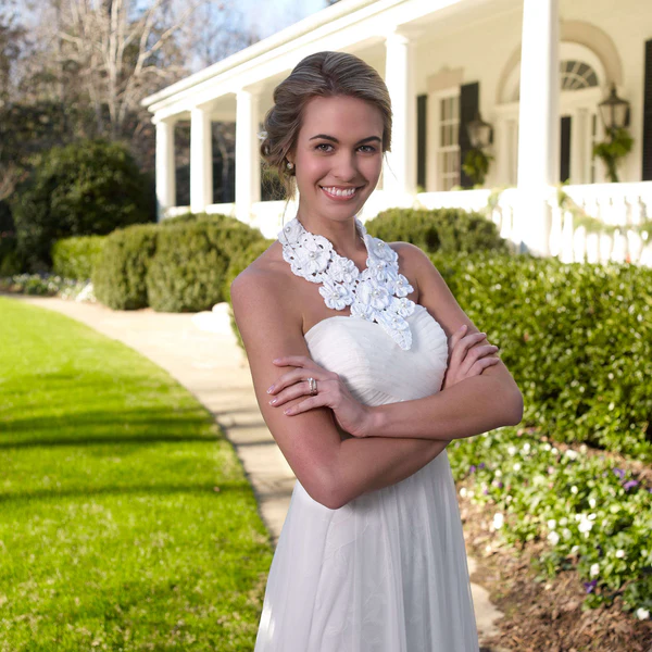 Cómo Tejer un Collar de Flores para Novia Patrón Gratis
