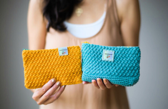 Bolsas pequeñas con puntada estrella a crochet fácil patrón gratis