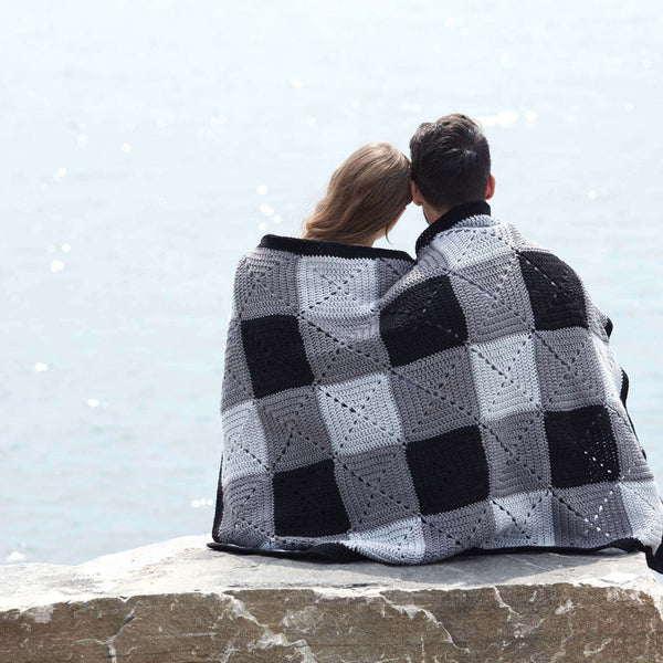 Manta estilo picnic fácil de tejer patrón gratis