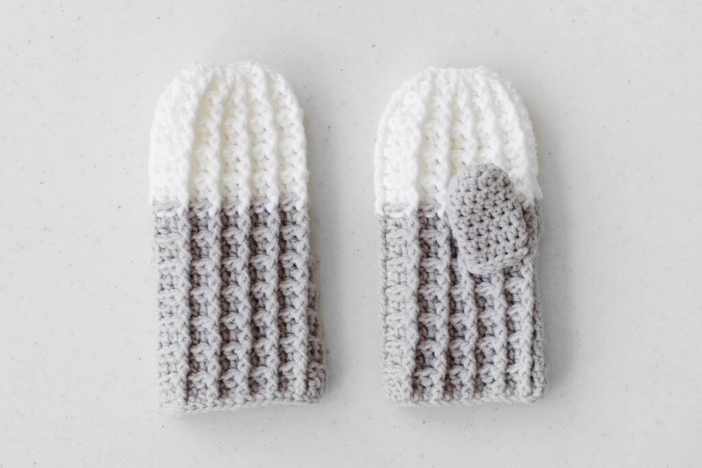 Manoplas de Punto Waffle en Crochet para Principiantes Patrón Gratis
