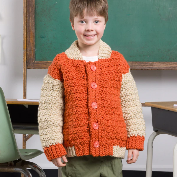 Aprende a Tejer una Chaqueta a Crochet para Niños Patrón Gratis