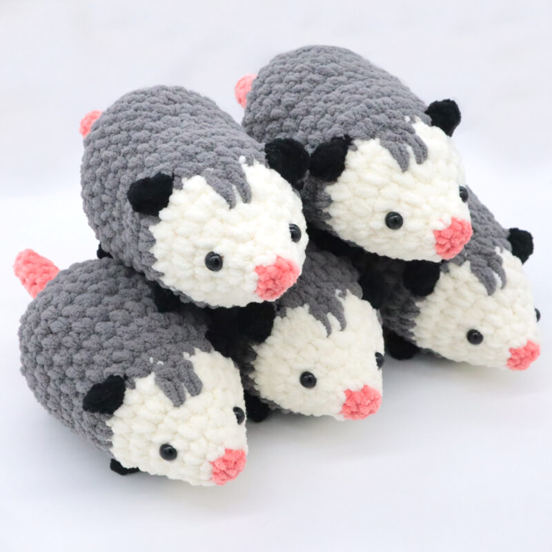 Adorables Zarigüeyas de Felpa Amigurumi PATRON PDF