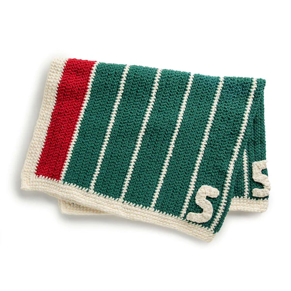 Manta Fútbol Americano a Crochet Patrón Gratis