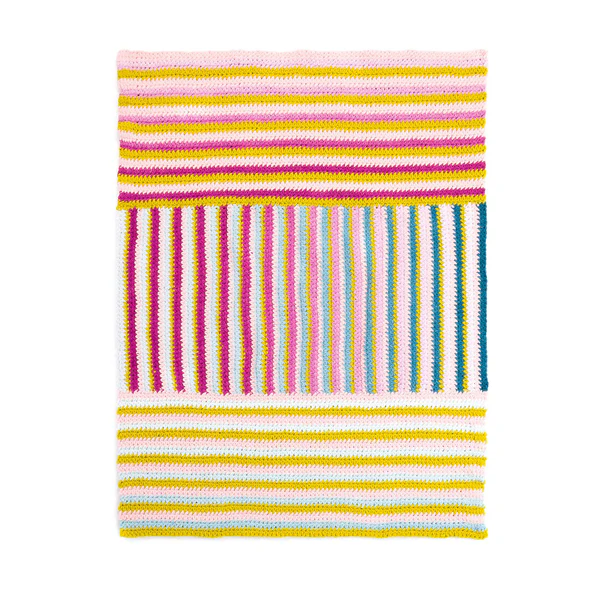 Cómo Tejer una Manta de Rayas en Crochet Patrón Gratis