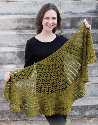 Patrón Gratis Chal Olivas en Crochet Ideal para Cualquier Ocasión