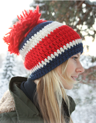Patrón Gratis Gorro con Pompón a Crochet Ideal para el Frío