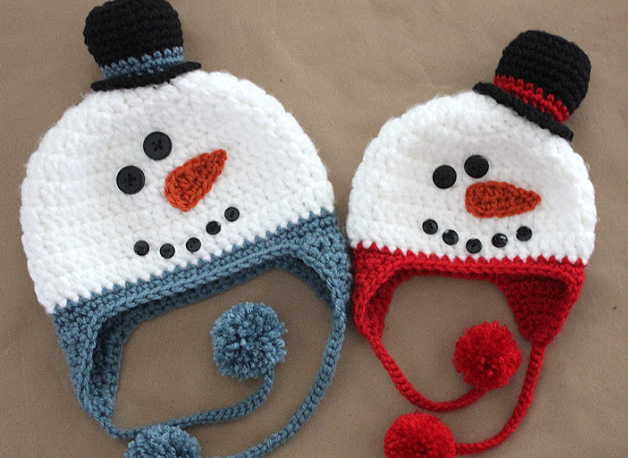 Gorro de Muñeco de Nieve a Crochet Fácil de Hacer Patrón Gratis