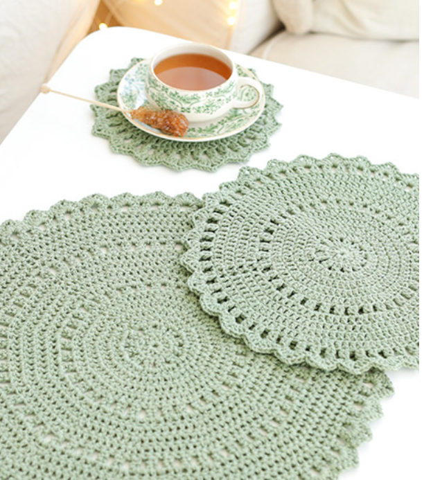 Individuales en Crochet fácil! Patrón Gratis