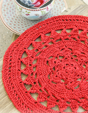 Patron Gratis Centro de mesa Mandala de Navidad en Crochet