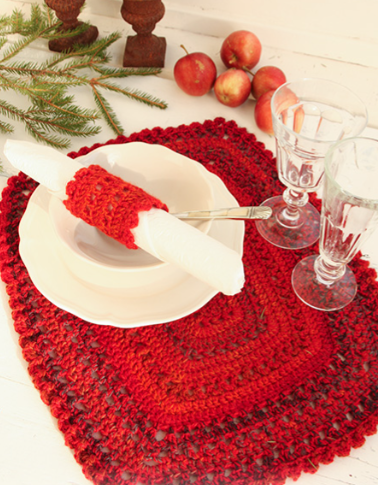 PATRON GRATIS Servilleta de Navideña en Crochet