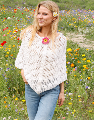 PATRON GRATIS Poncho en Crochet Fácil y Rápido!