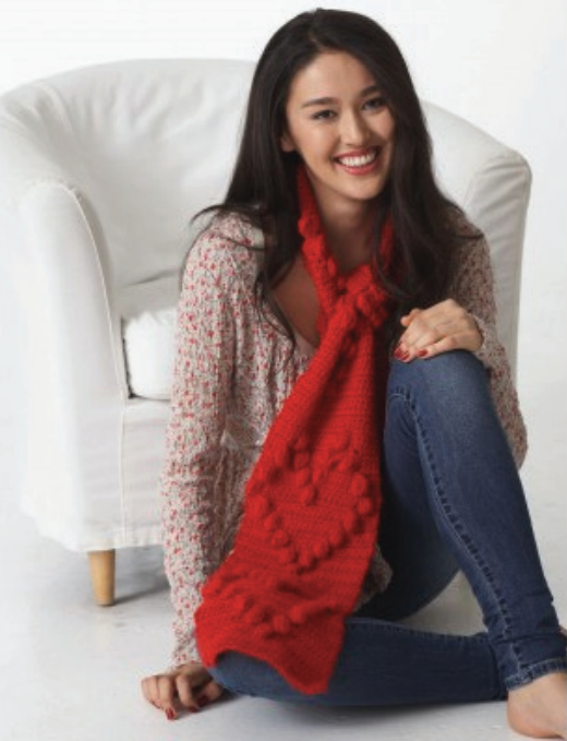 Bufanda San Valentín para Principiantes a Crochet PATRON