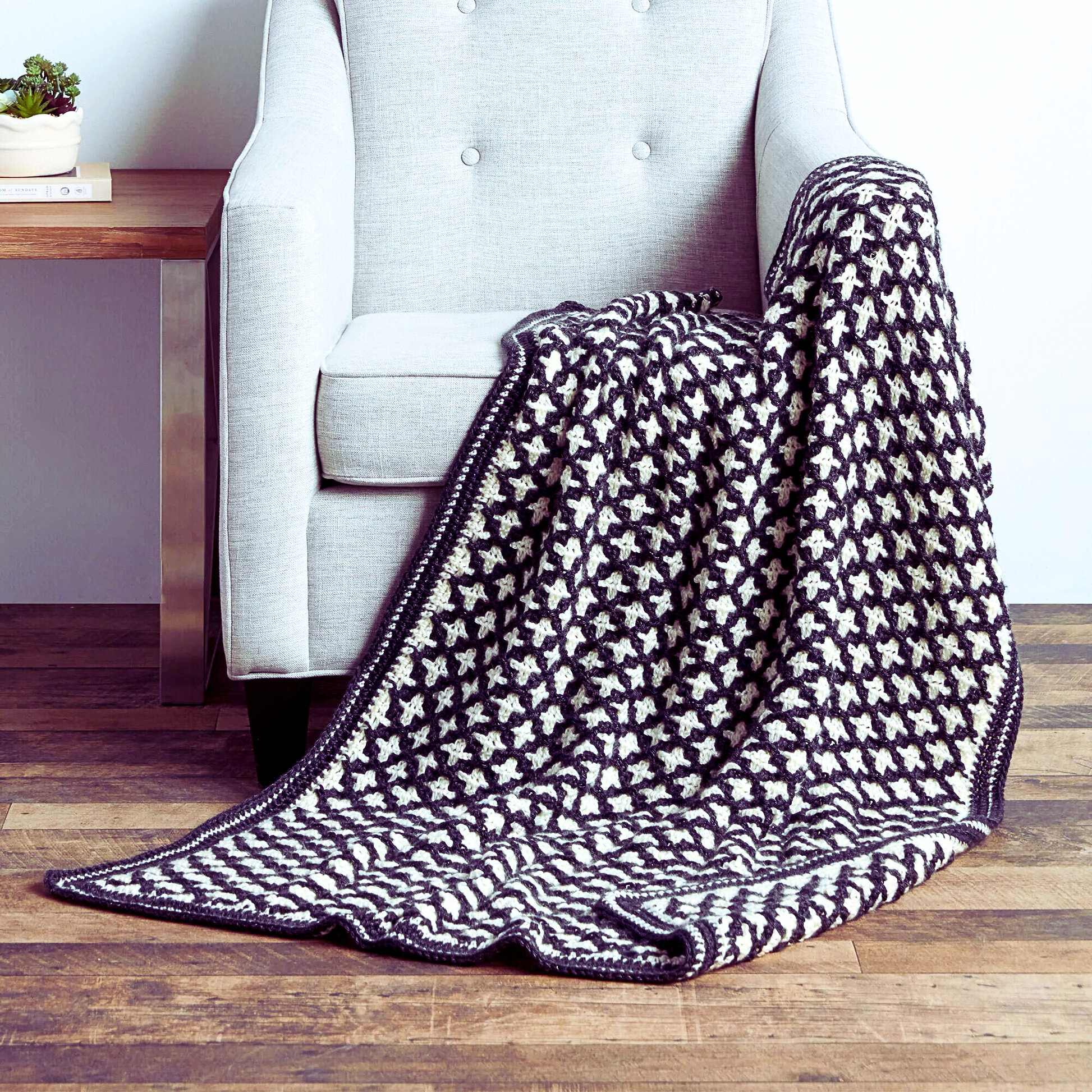 Manta Geométrica Reversible Anastasia a Crochet PATRON  