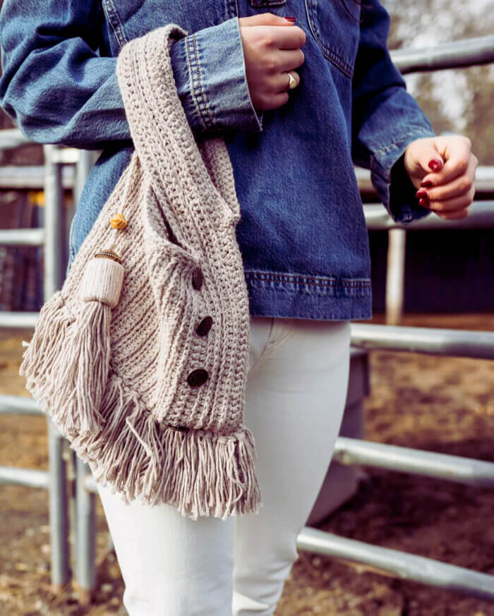 Bolsa Boho Chic en Crochet PATRON GRATIS