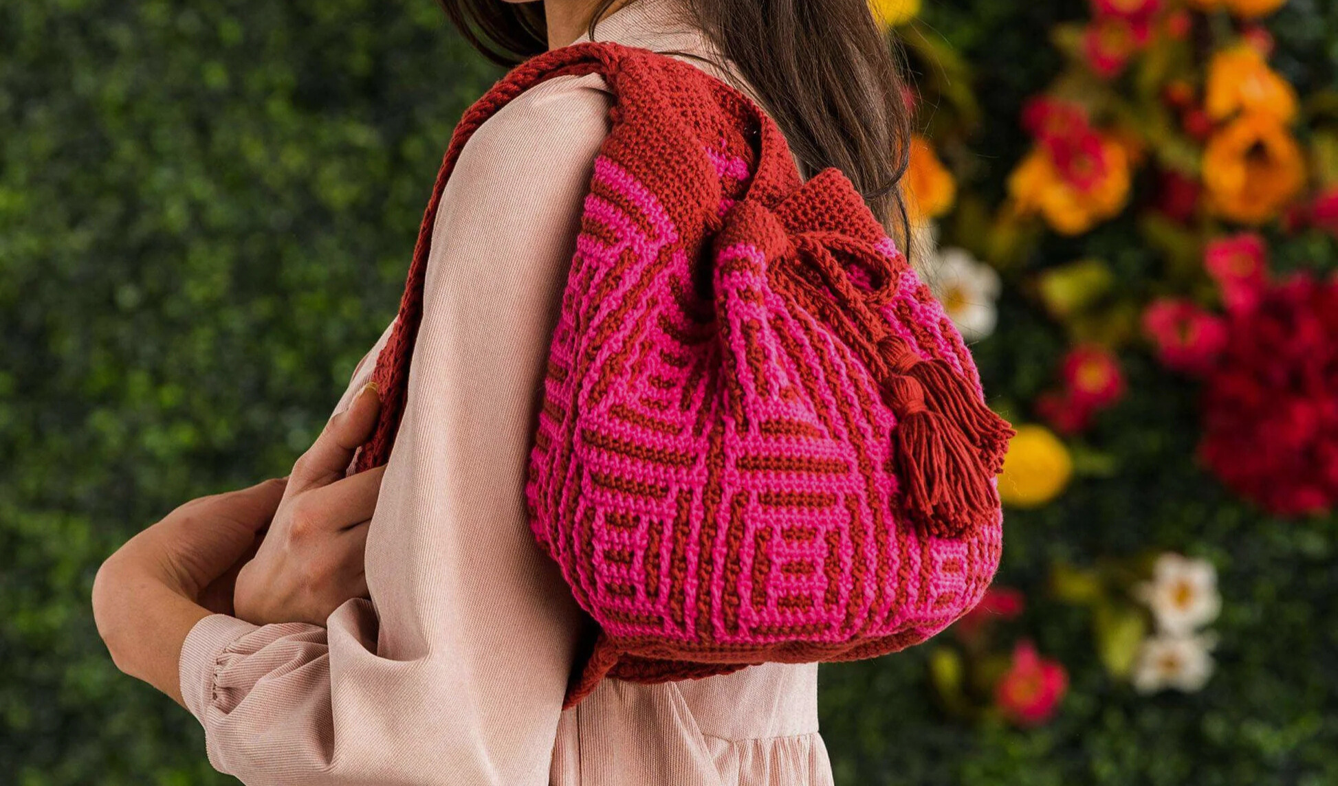 Bolsa de Rayas Geométricas en Crochet PATRON GRATIS