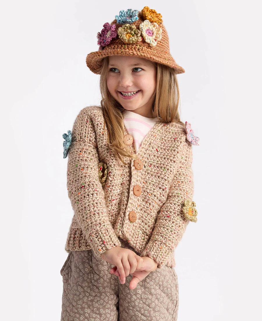 Cárdigan Cloe de Flores en Crochet PATRON GRATIS