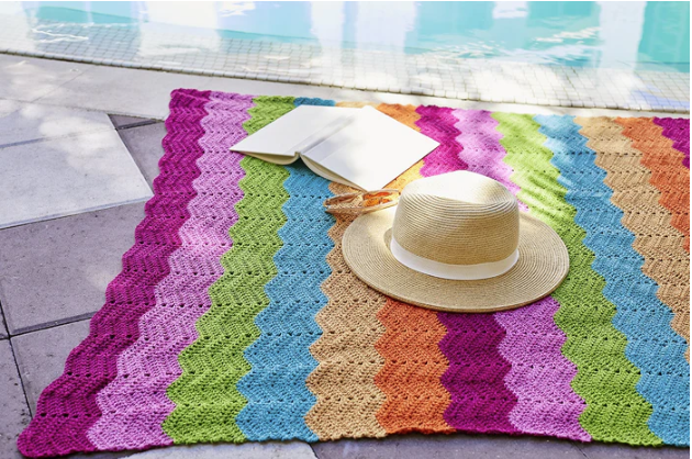 Manta para Piscina en Crochet PATRON GRATIS