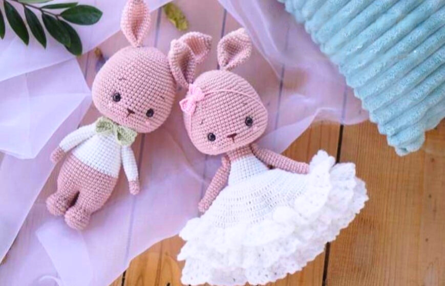 Conejos de Boda Amigurumi paso a paso PATRON PDF