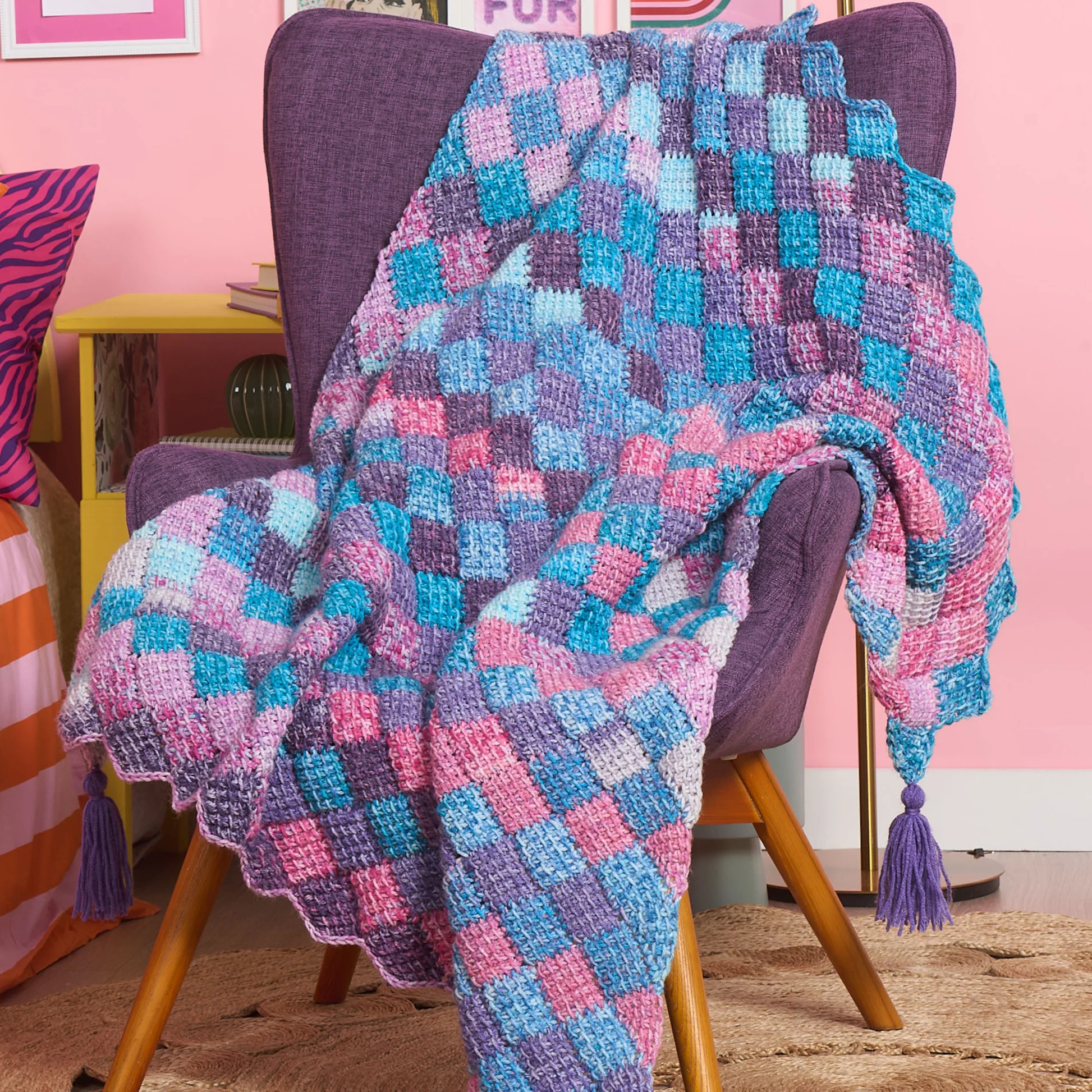 Manta Rombos en Crochet paso a paso PATRON GRATIS