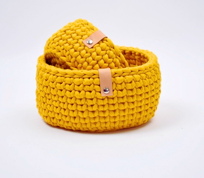 Mini Cesta de Almacenamiento en Crochet PATRON GRATIS