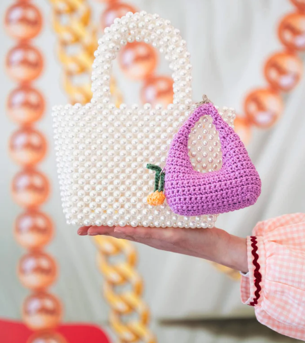 Mini Dije para Bolsas en Crochet PATRON GRATIS